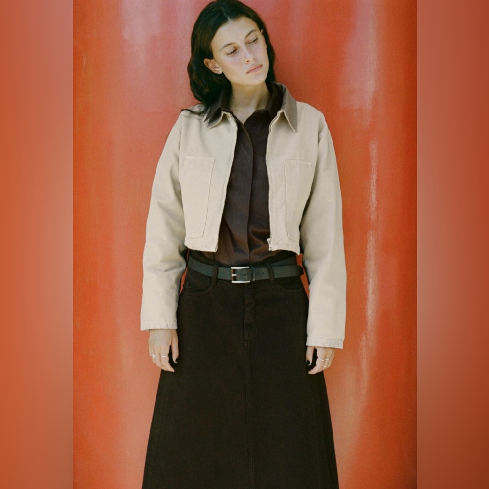 Zara Contrast Crop Jacket